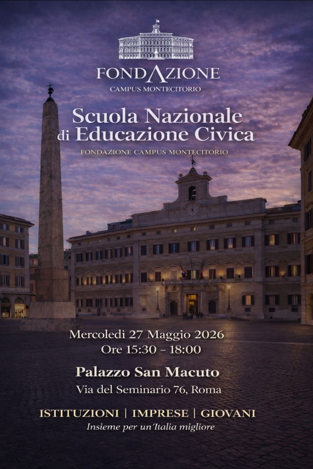 Evento Istituzionale di Inaugurazione della Scuola Nazionale di Educazione Civica 